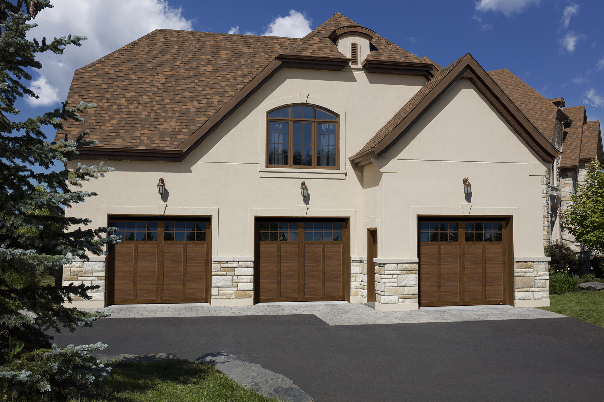 Garage door brown